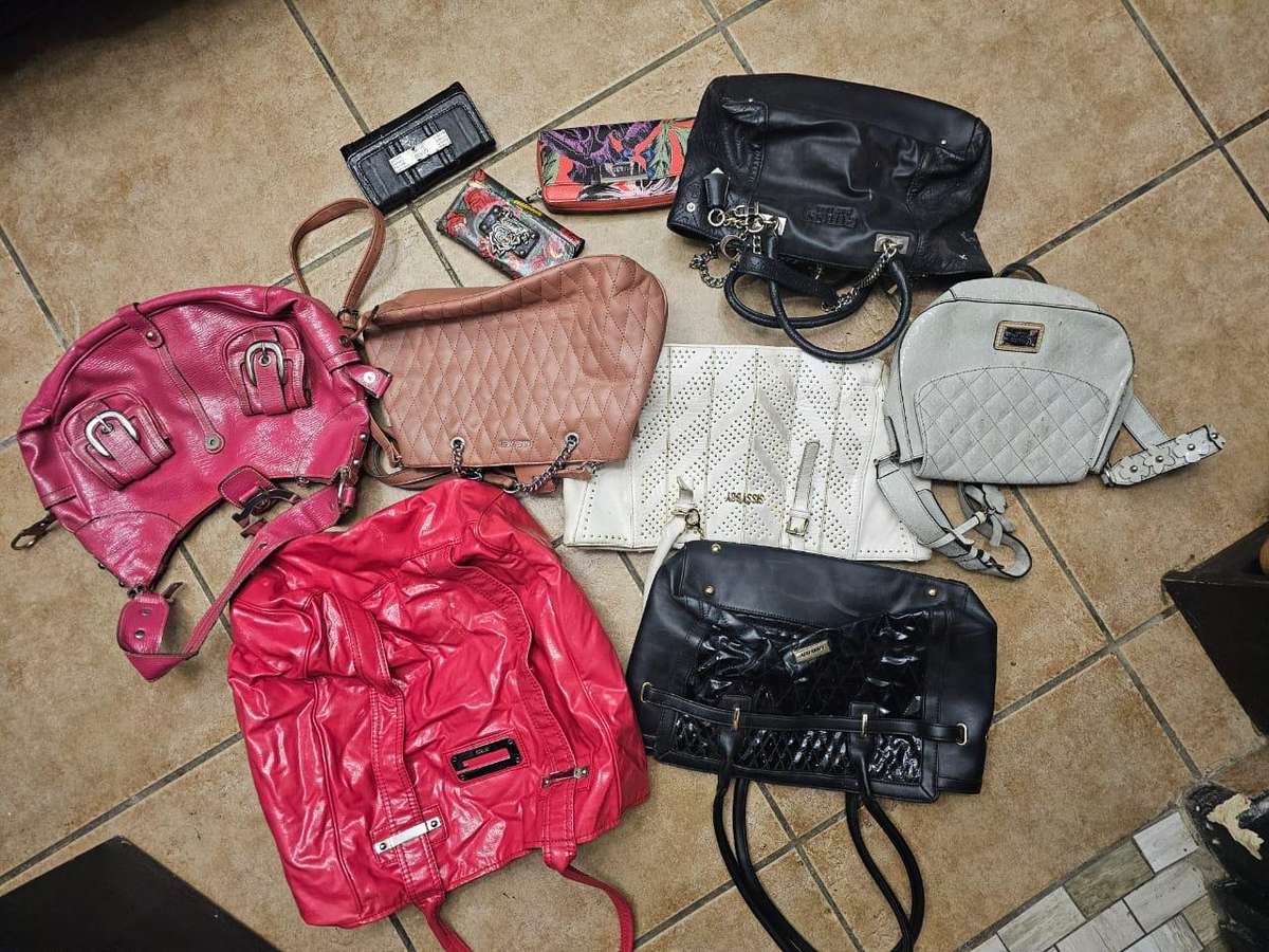 Bulk Lot: 9 Used Ladies Branded Bags  Guess, Sissy Boy & More