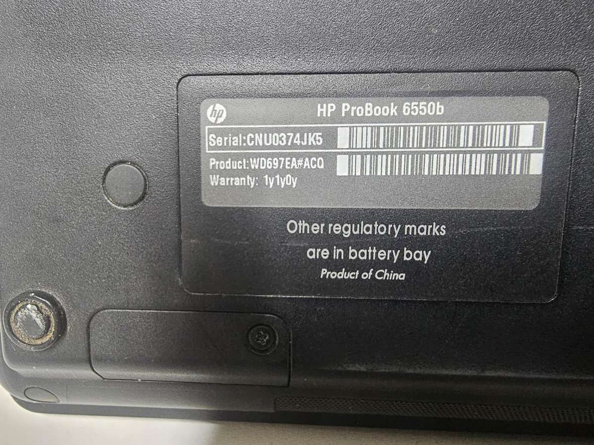 HP ProBook 6550b for spares or repairs  Core i3 M370  4GB RAM  DVD-RW