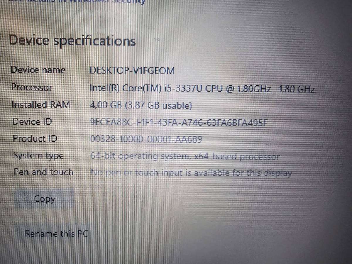 Dell Vostro 2521  i5-3337U / 4GB RAM / 500GB HDD / 15.6"  Needs New Battery No Charger