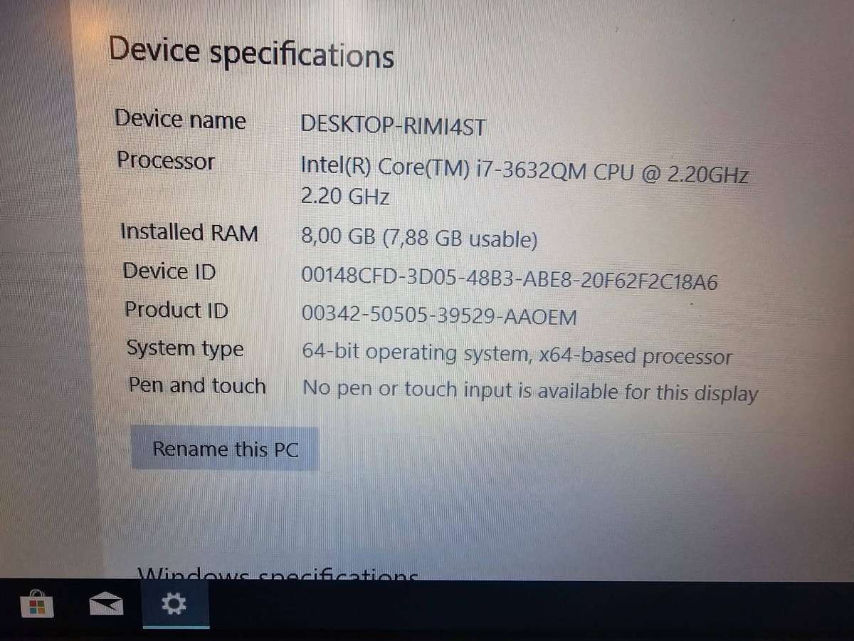 Dell Vostro 3560  i7-3632QM / 8GB RAM / 1TB HDD + 32GB mSATA SSD / 15.6" HD / Needs New Battery