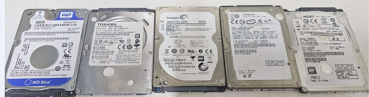 500GB Laptop Hard Drives  Tested, Wiped & Working!