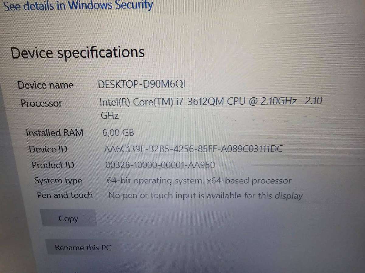 Dell Vostro 3560 i7-3612QM / 6GB RAM / 480GB SSD / Needs New Battery