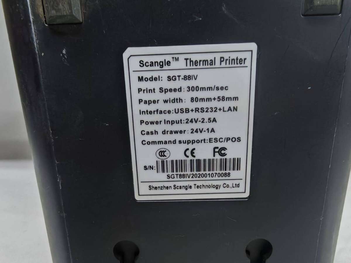 Scangle SGT-88IV Thermal Receipt Printer - Missing Power Cable