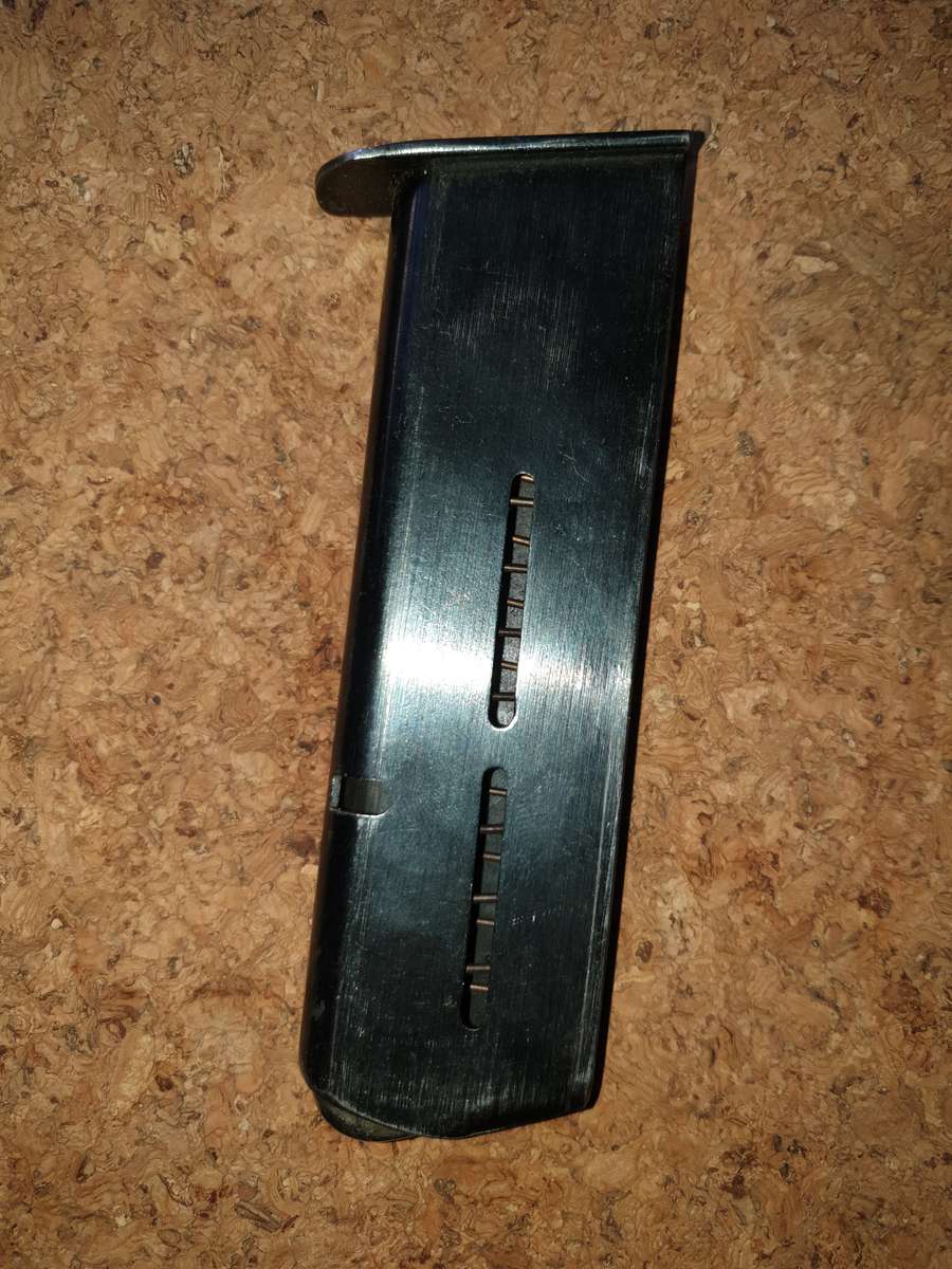 good clean rust free used SADF era issue (Defence Force ownership stamped) Star model B 9mm magazine