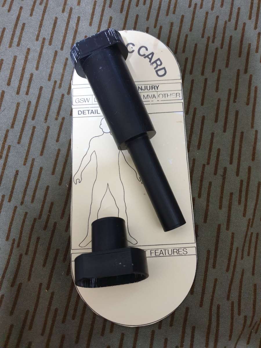 REPRO 3D PRINTED Rhod era SOSEGON 2-piece hollow 100% scale capsule canister & card for re-enactment