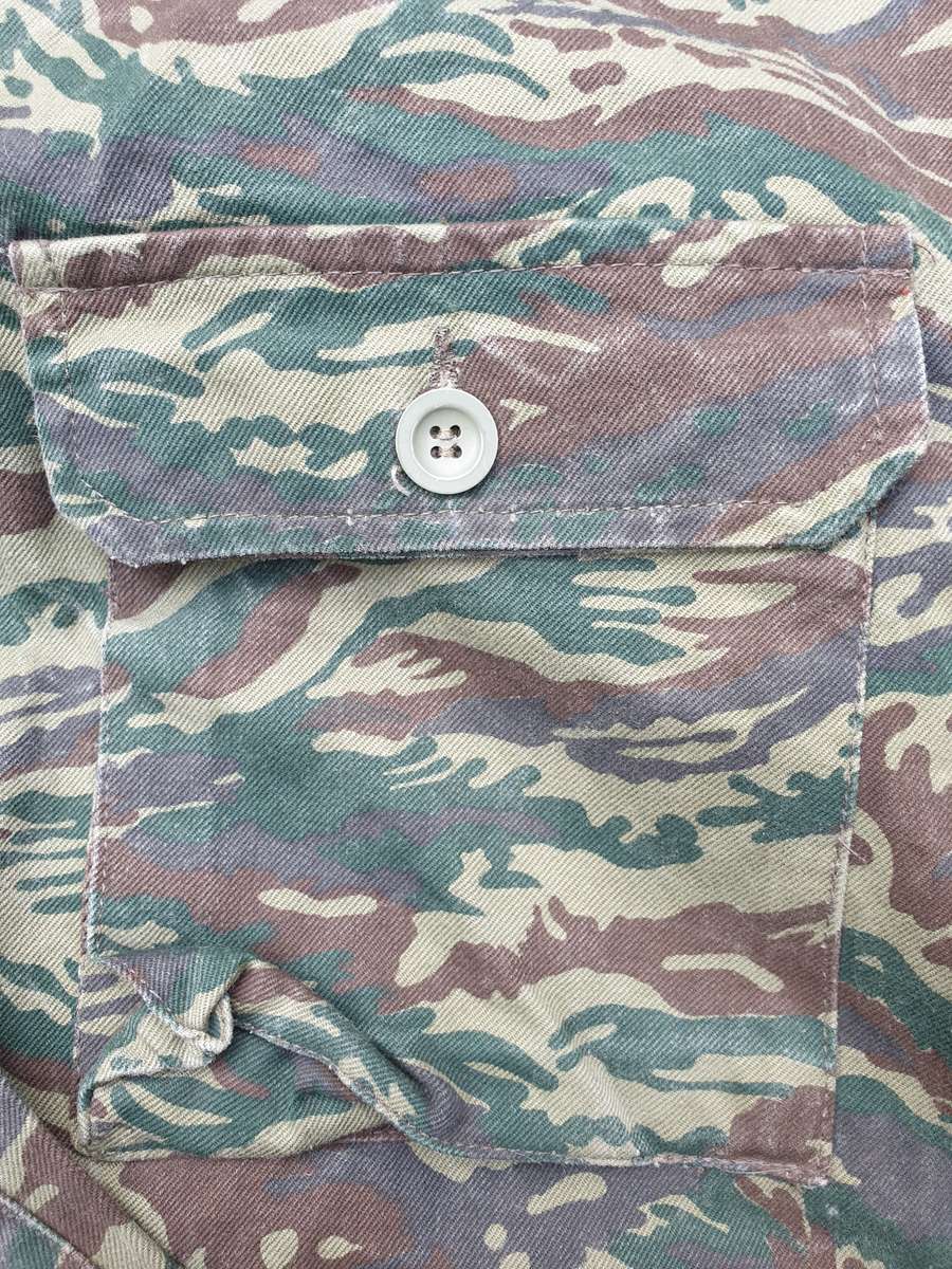 SWA/Angola bushwar era SA SF Recce used clandestine locally made copy Libyan Rhubarb camo l/s shirt