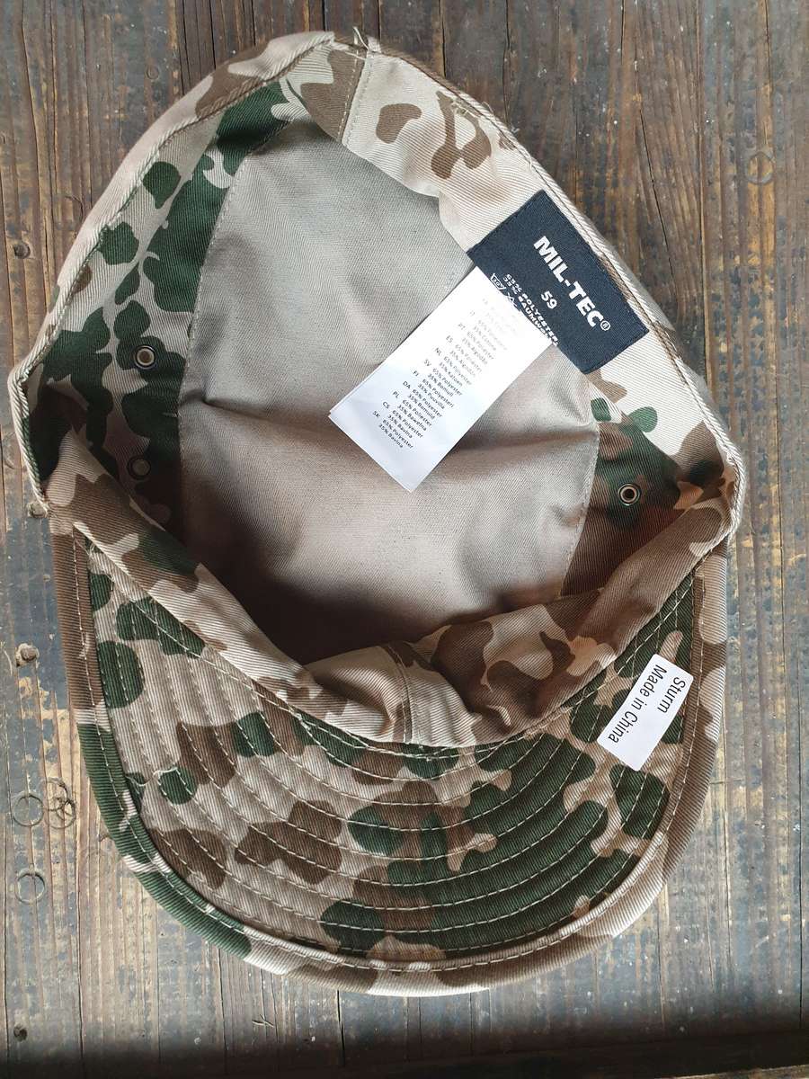 new unused large size (fits 58/59cm) German Bundeswehr Tropentarn (MILTEC brand) camo service cap