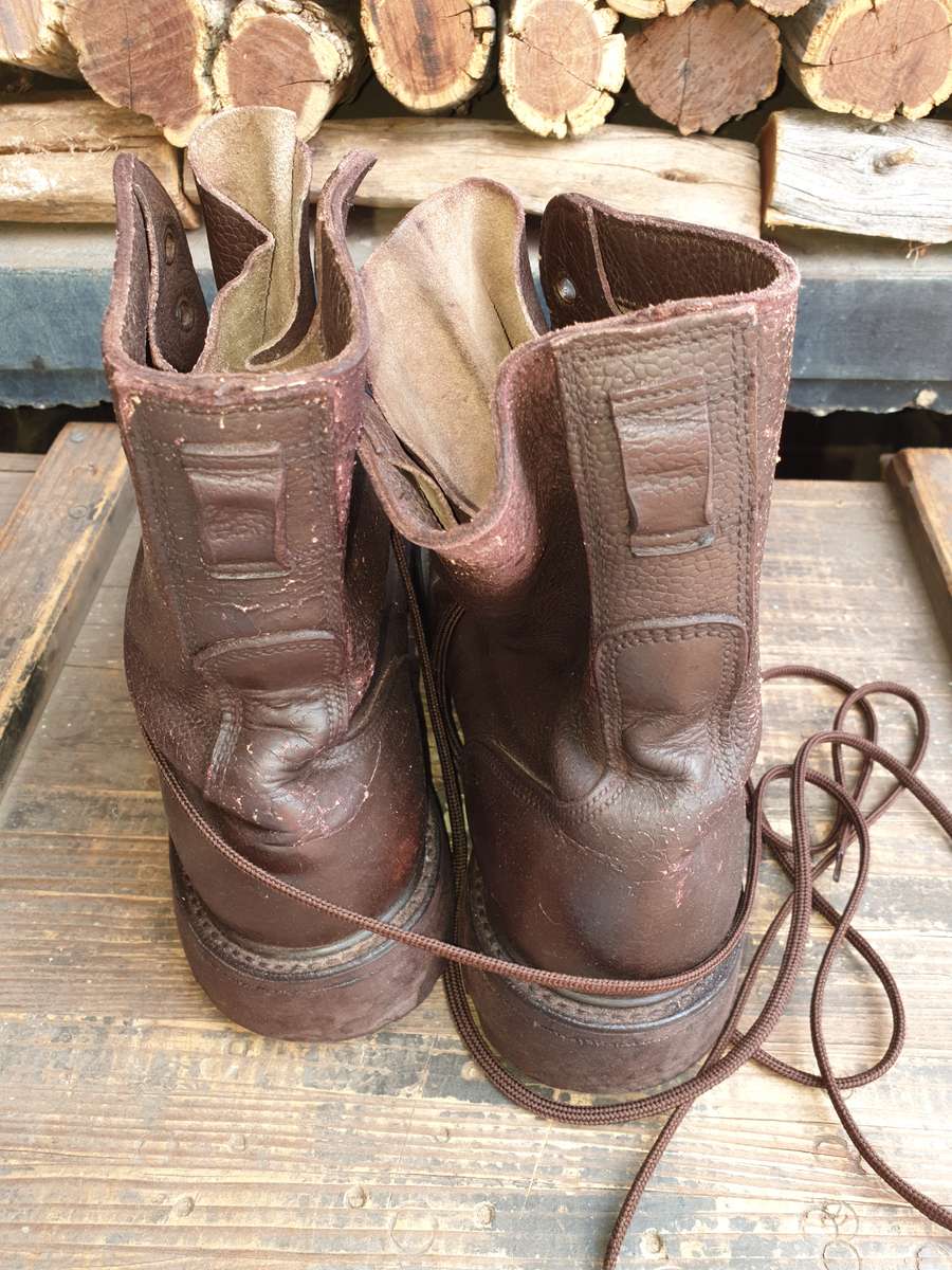 original SADF era Goodyear welted full leather combat boots soles recently reglued and stitched size