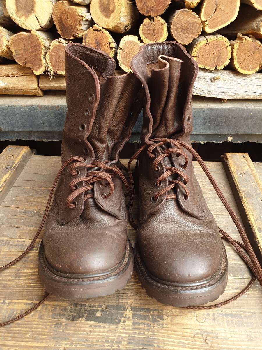 original SADF era Goodyear welted full leather combat boots soles recently reglued and stitched size