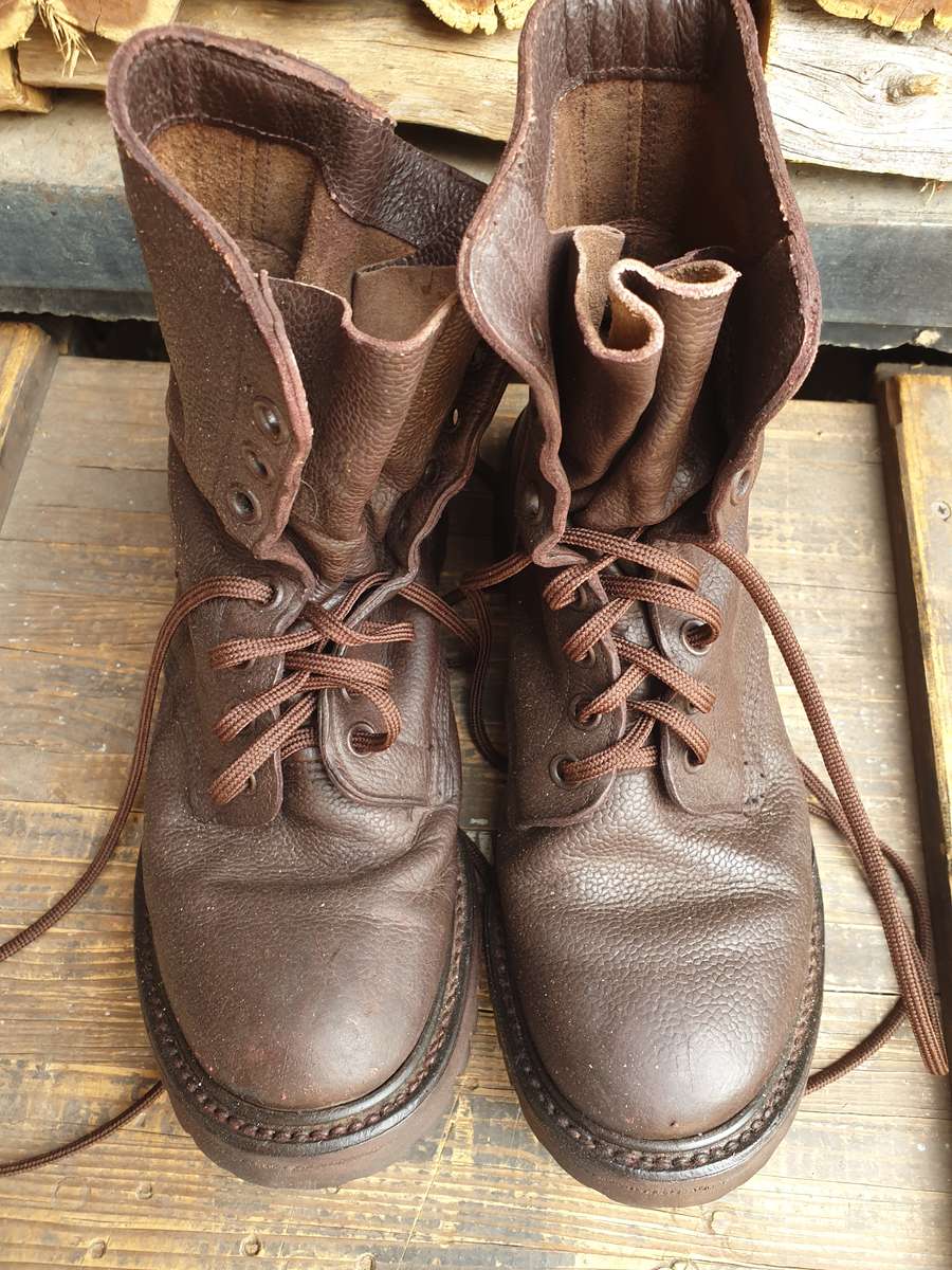 original SADF era Goodyear welted full leather combat boots soles recently reglued and stitched size