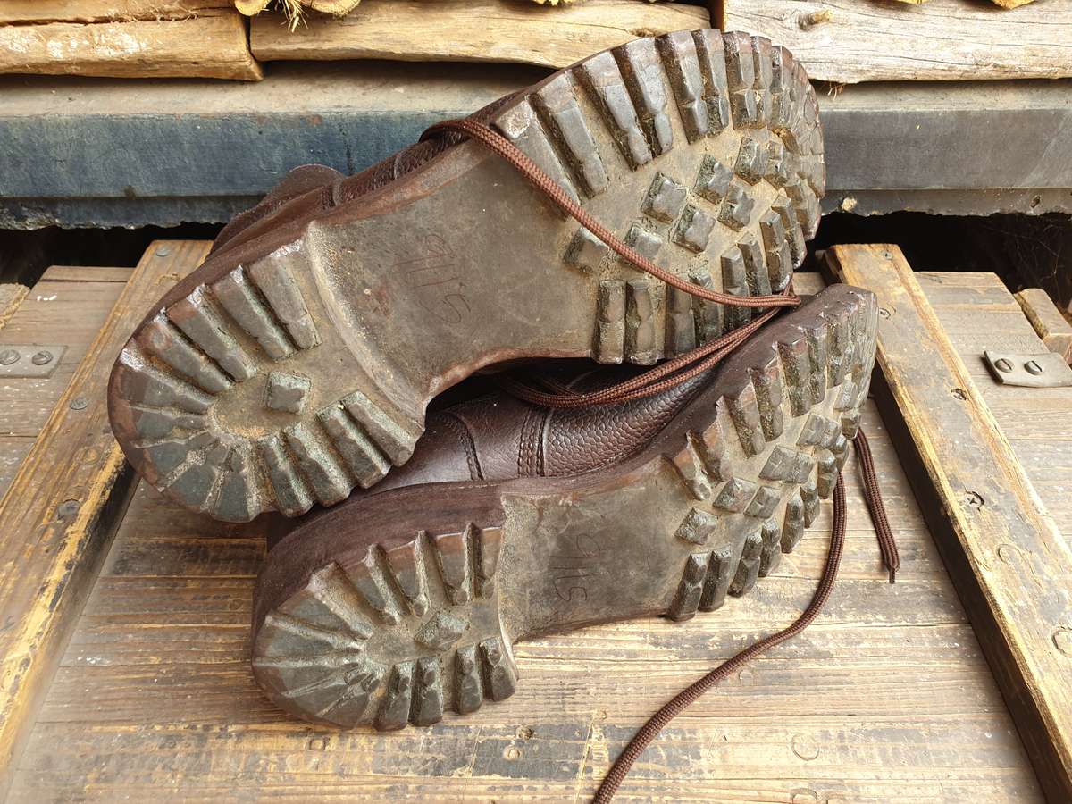 original SADF era Goodyear welted full leather combat boots soles recently reglued and stitched size