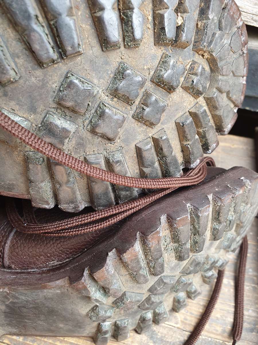 original SADF era Goodyear welted full leather combat boots soles recently reglued and stitched size