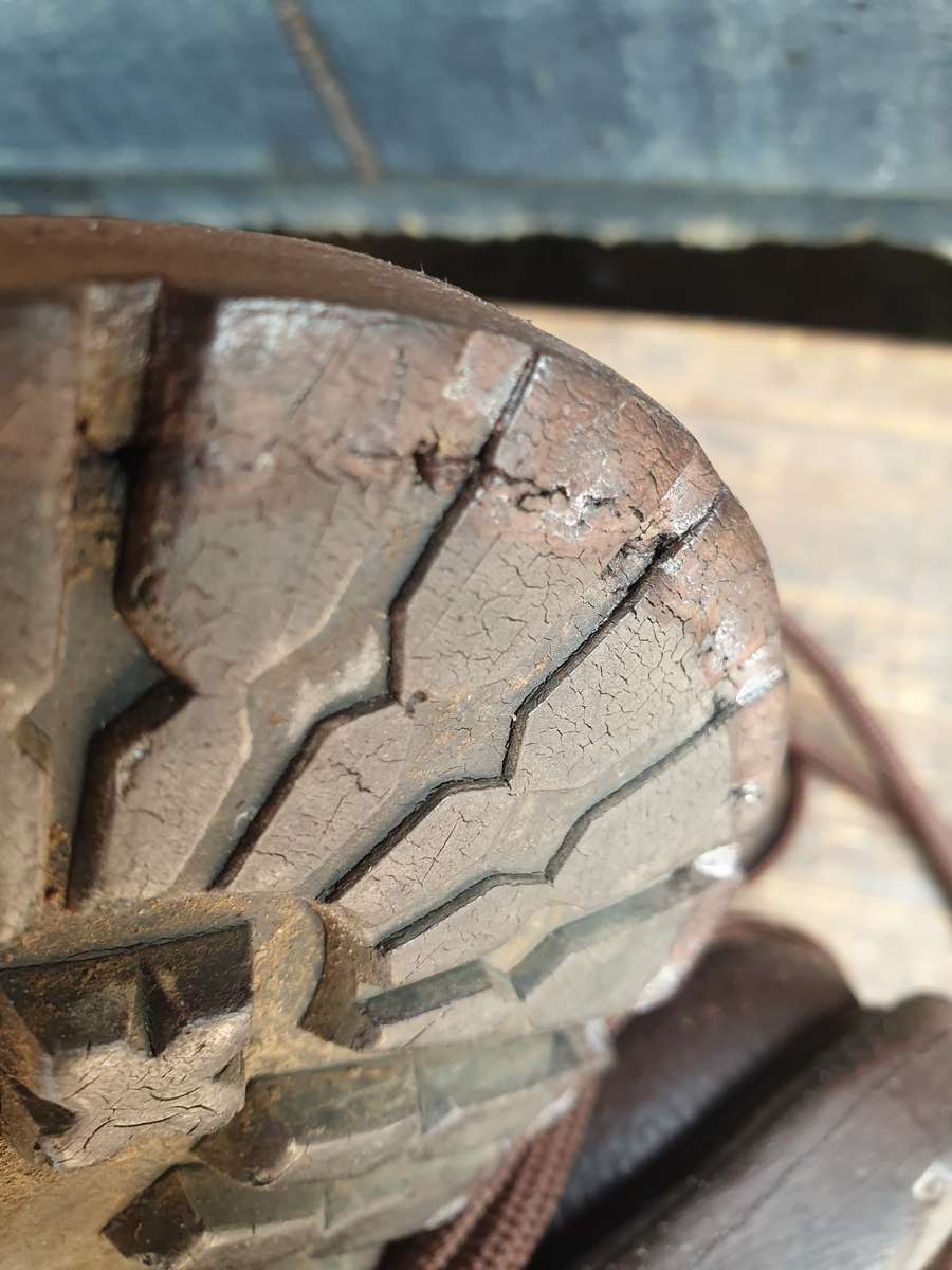 original SADF era Goodyear welted full leather combat boots soles recently reglued and stitched size