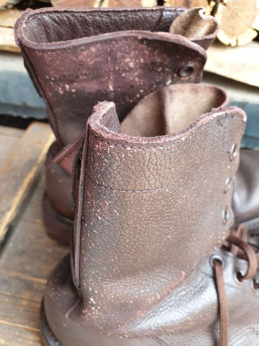 original SADF era Goodyear welted full leather combat boots soles recently reglued and stitched size