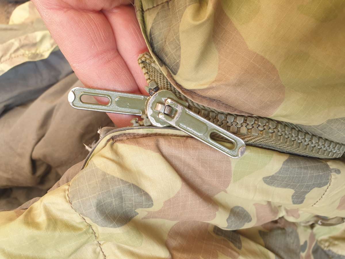 rare & scarce 1 Recce issued down (feather fill) type camo SA SF used sleeping bag good condition