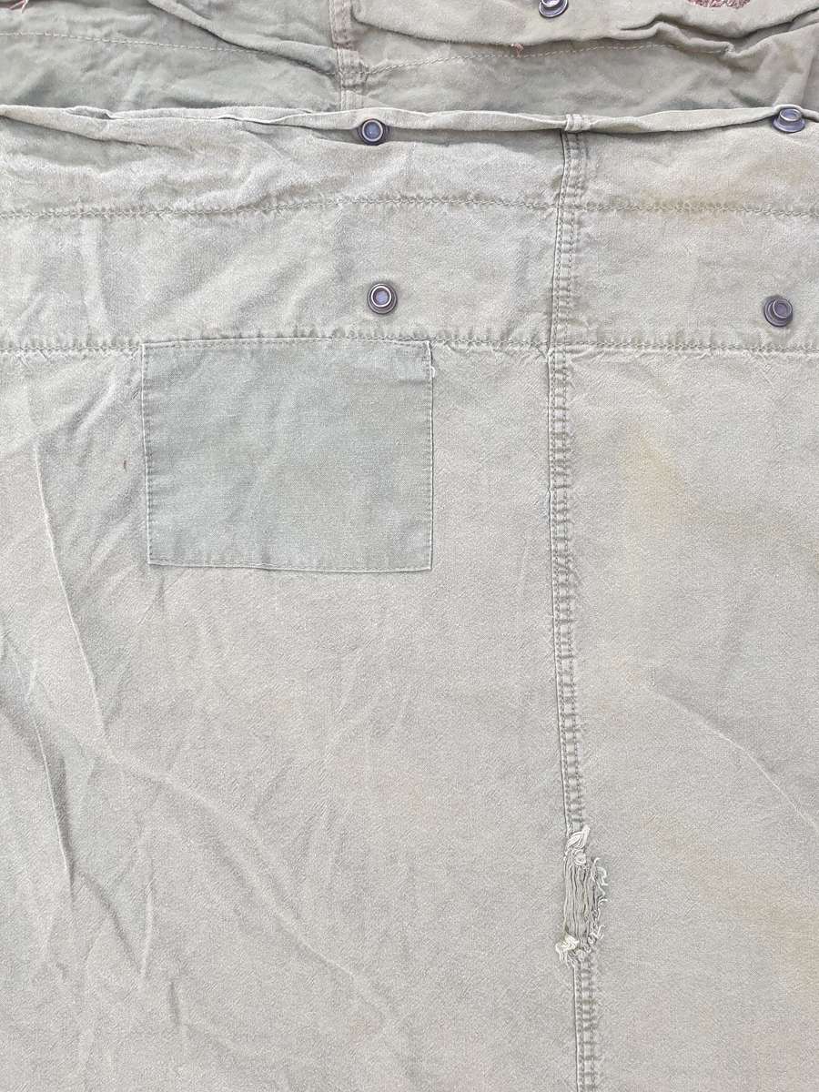 complete original USGI 2 man (2 shelters) canvas olive green pup tent with correct stakes/poles used