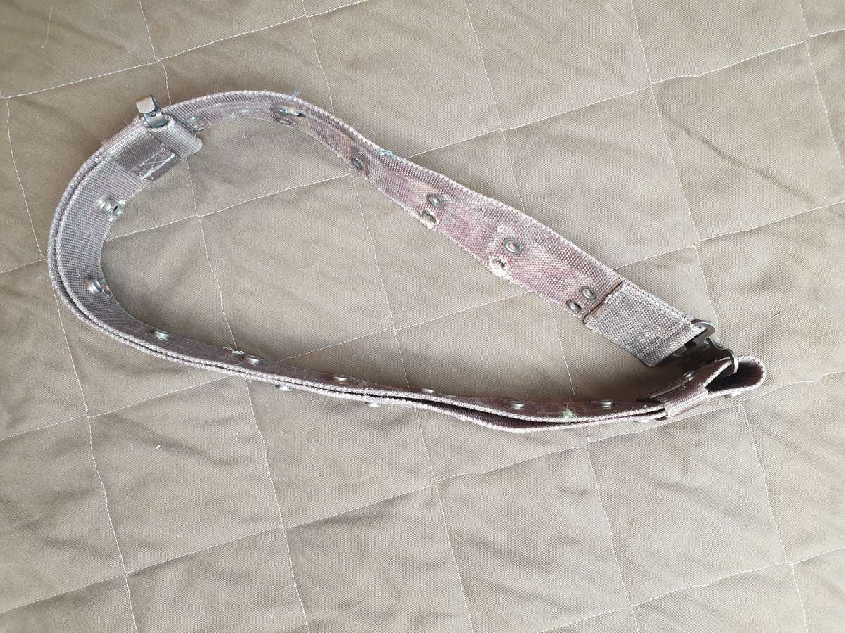 original SWA/Angola bushwar period SADF era Recce SA SF used Patt 80 trials web-belt brown nylon