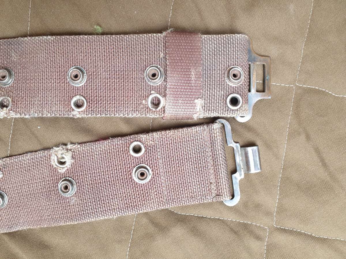 original SWA/Angola bushwar period SADF era Recce SA SF used Patt 80 trials web-belt brown nylon
