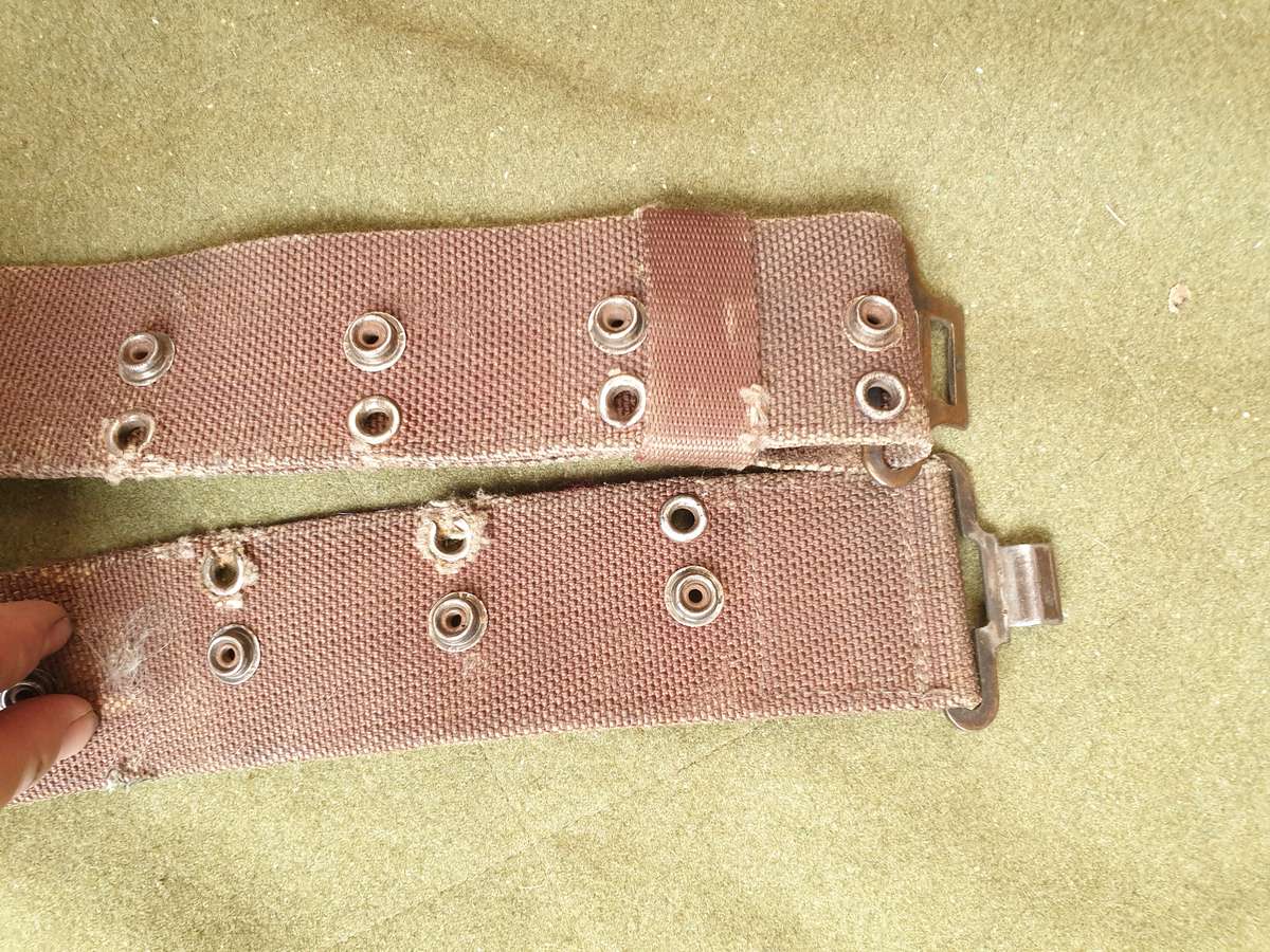 original SWA/Angola bushwar period SADF era Recce SA SF used Patt 80 trials web-belt brown nylon