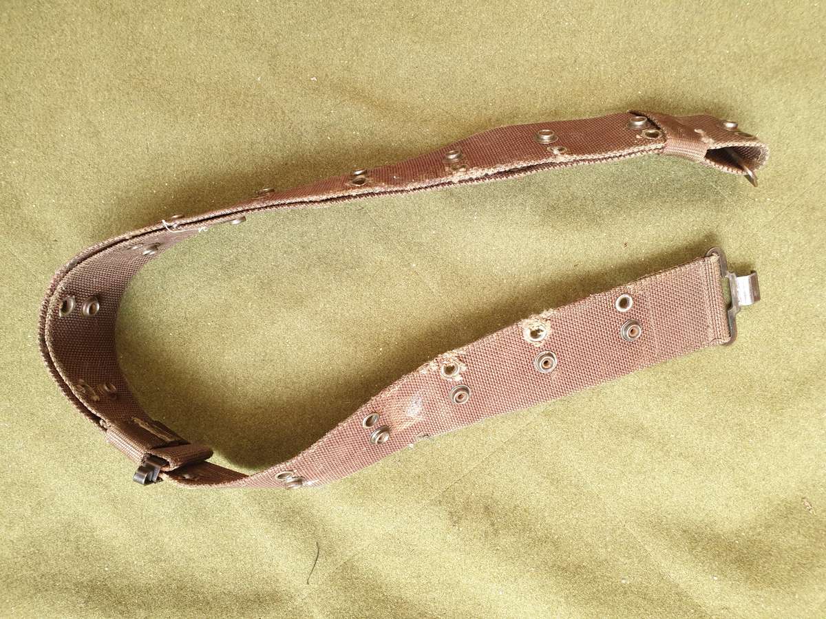 original SWA/Angola bushwar period SADF era Recce SA SF used Patt 80 trials web-belt brown nylon
