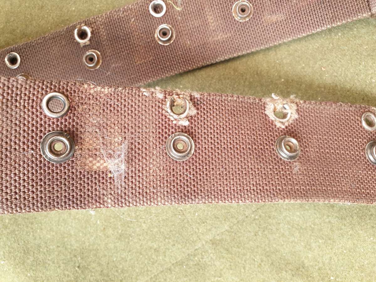 original SWA/Angola bushwar period SADF era Recce SA SF used Patt 80 trials web-belt brown nylon