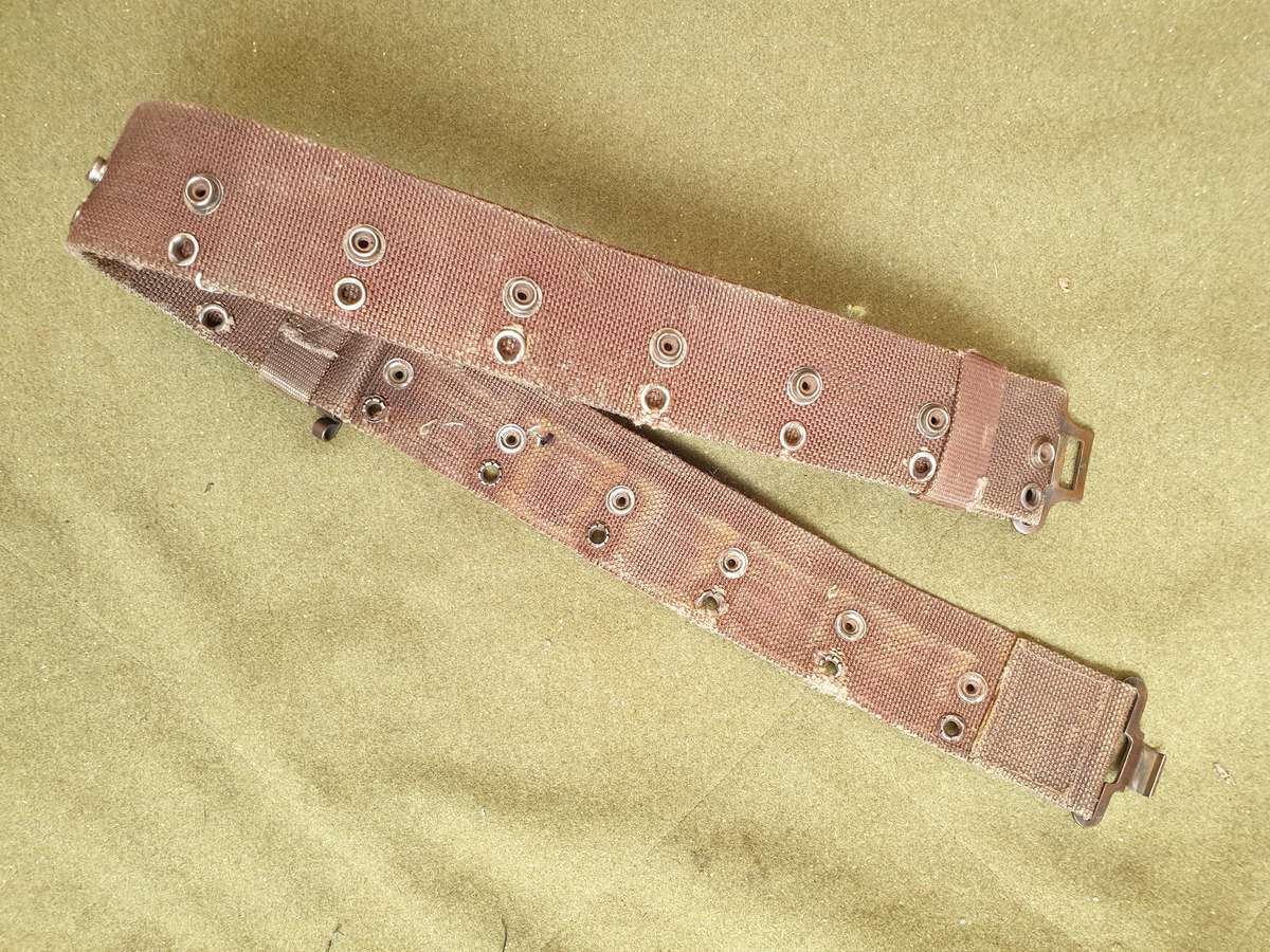original SWA/Angola bushwar period SADF era Recce SA SF used Patt 80 trials web-belt brown nylon