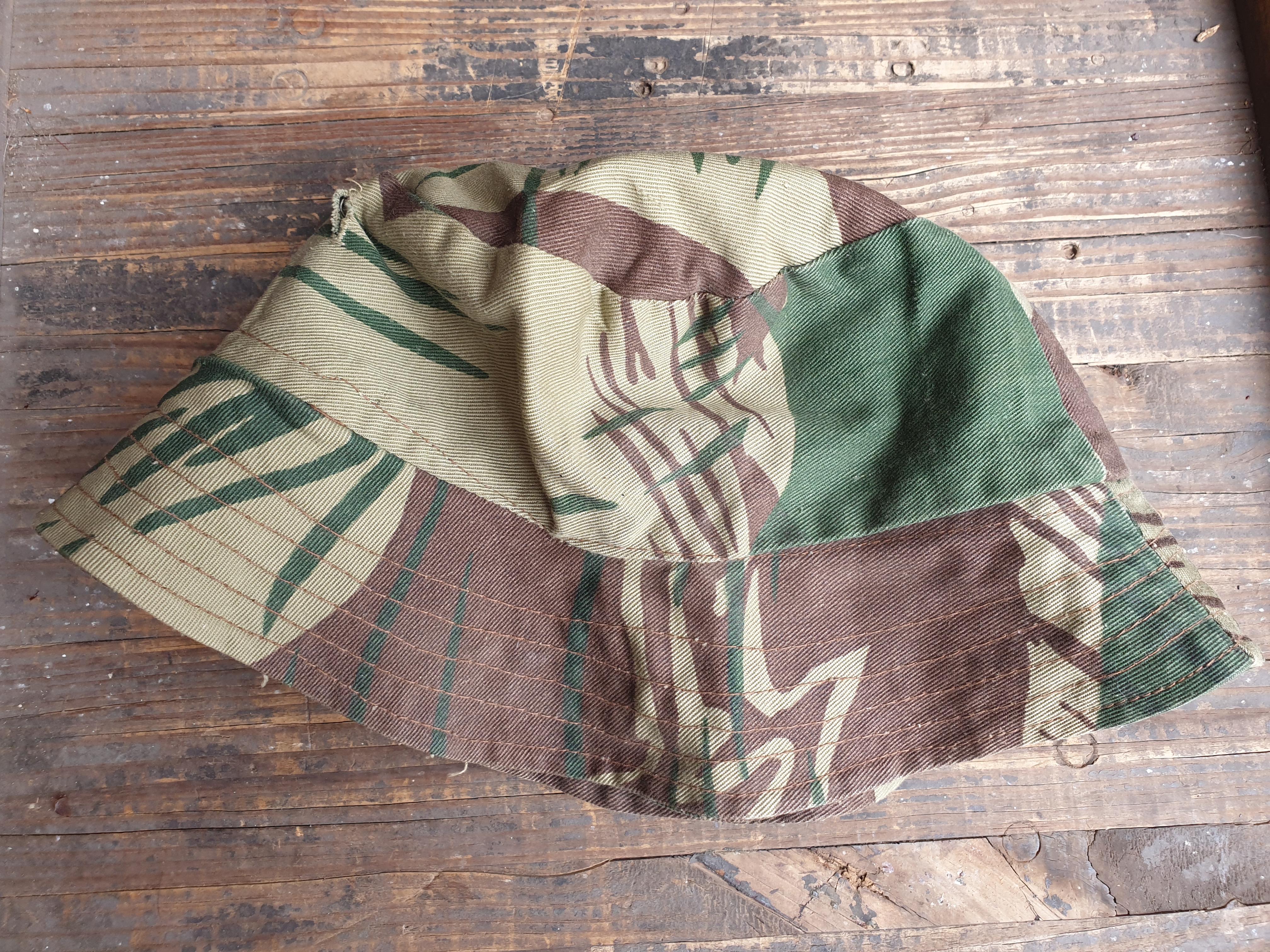 100% custom period hand sewn/field made Rhodesian bushwar era camo "floppy" bush-hat large size