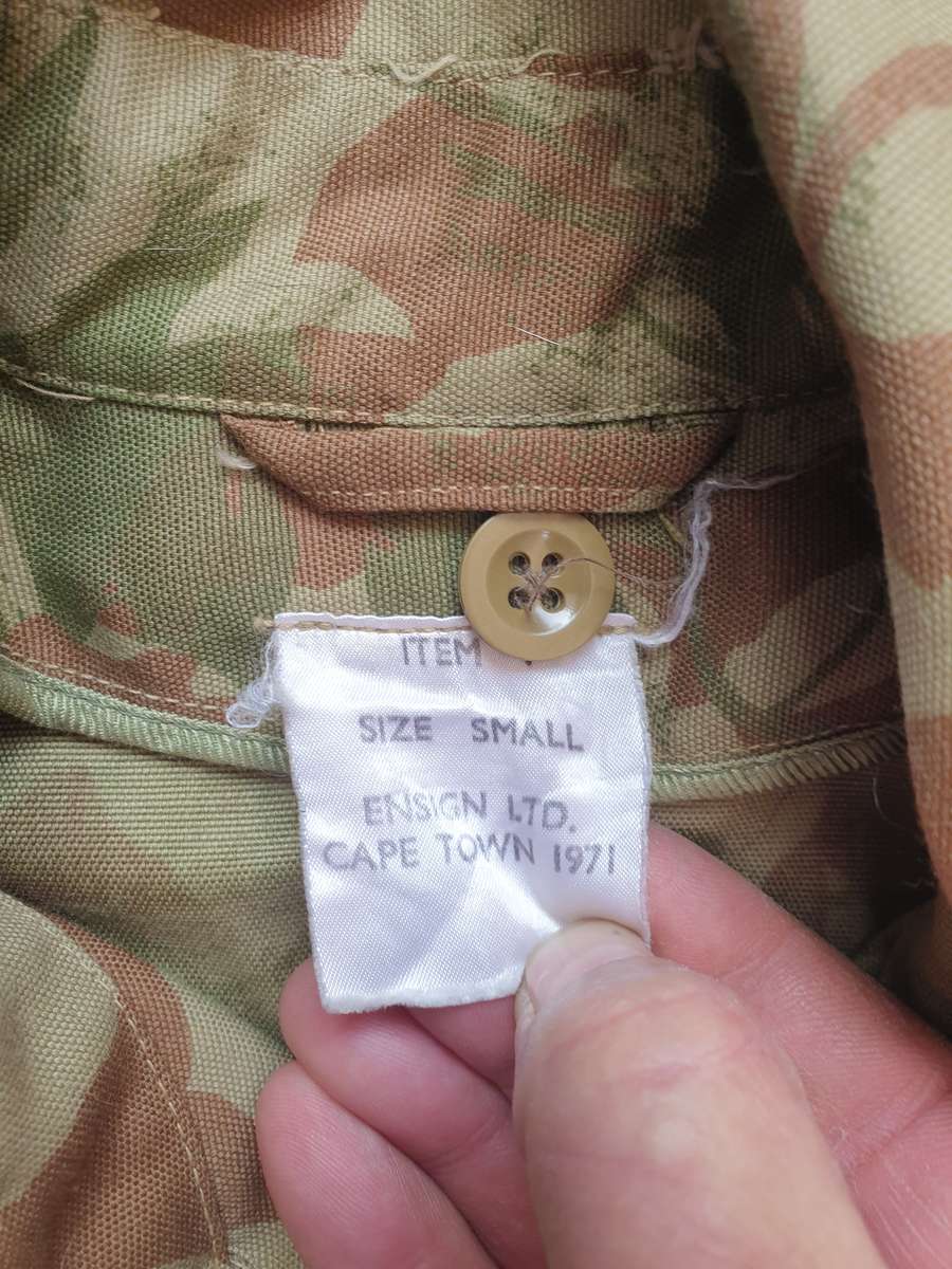 original bushwar period dated 71 (obsolete) SAP era 2nd patt camo bush-jacket used small size (med)