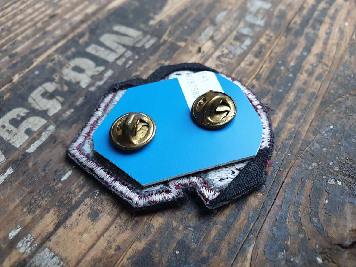 very scarce as worn Recce (SA SF) Maint. Unit lurex wire type beret badge as worn - note rear