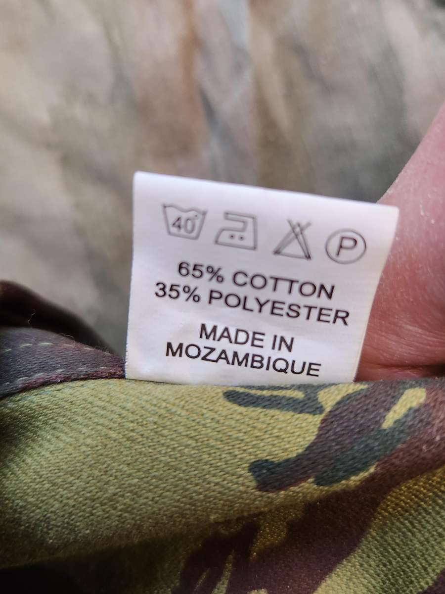 as new (unused) large size Mozambique Marines FADM Fuzielerrios s/sleeve lizard camo shirt