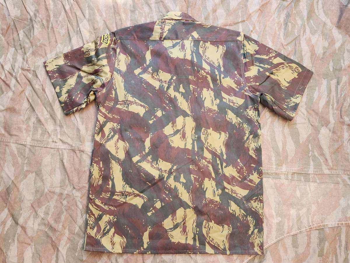 as new (unused) large size Mozambique Marines FADM Fuzielerrios s/sleeve lizard camo shirt