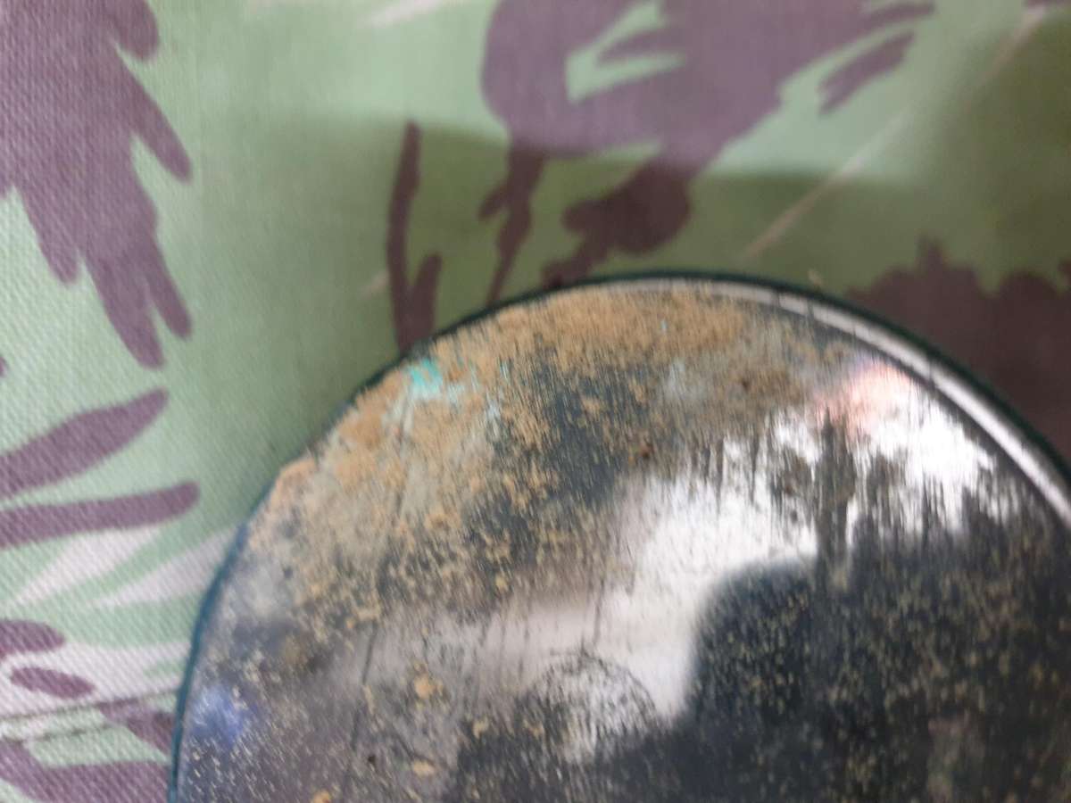 original Rhodesian era period piece hand camo painted soldier's individual ration tin clean as per