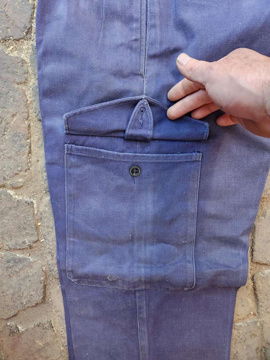clean (as new) rarely seen BSAP Rhodesia era urban "blues" uniform pair trousers - no damage (small)