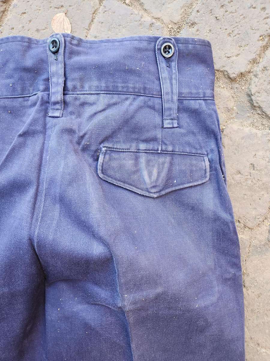clean (as new) rarely seen BSAP Rhodesia era urban "blues" uniform pair trousers - no damage (small)
