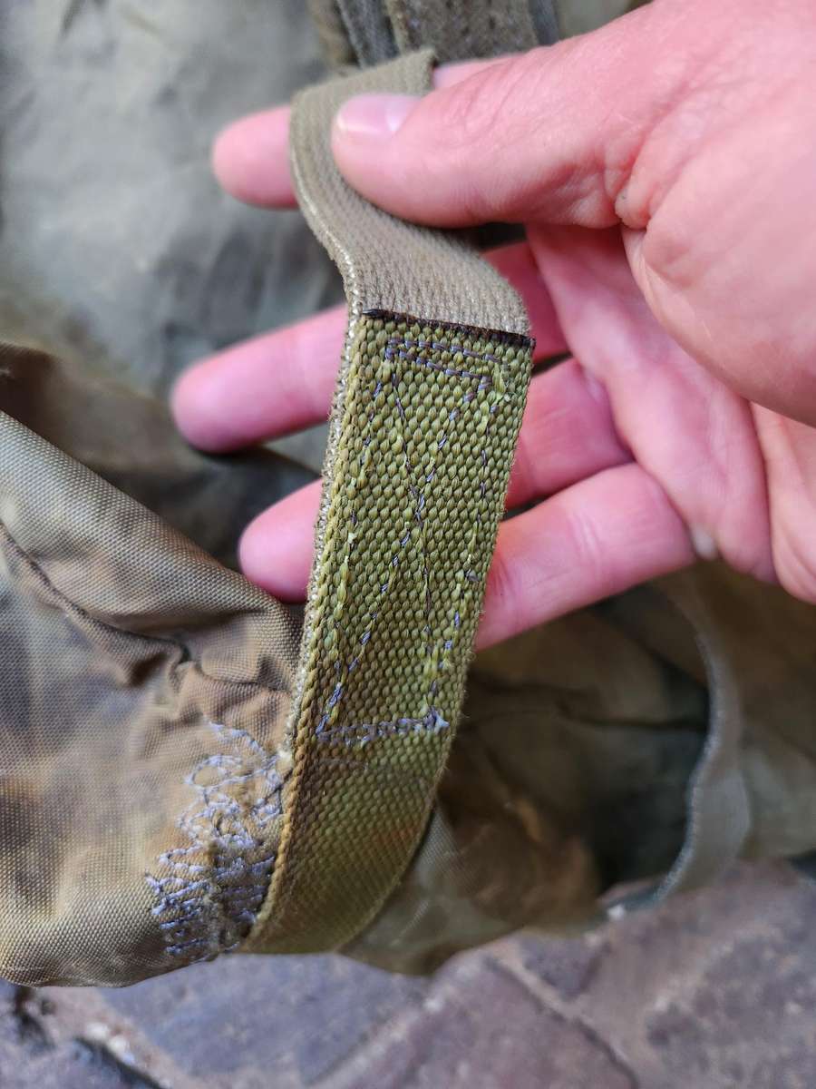 100% original SWA/ Angola period FAPLA issue small olive green backpack - field repaired/ modified