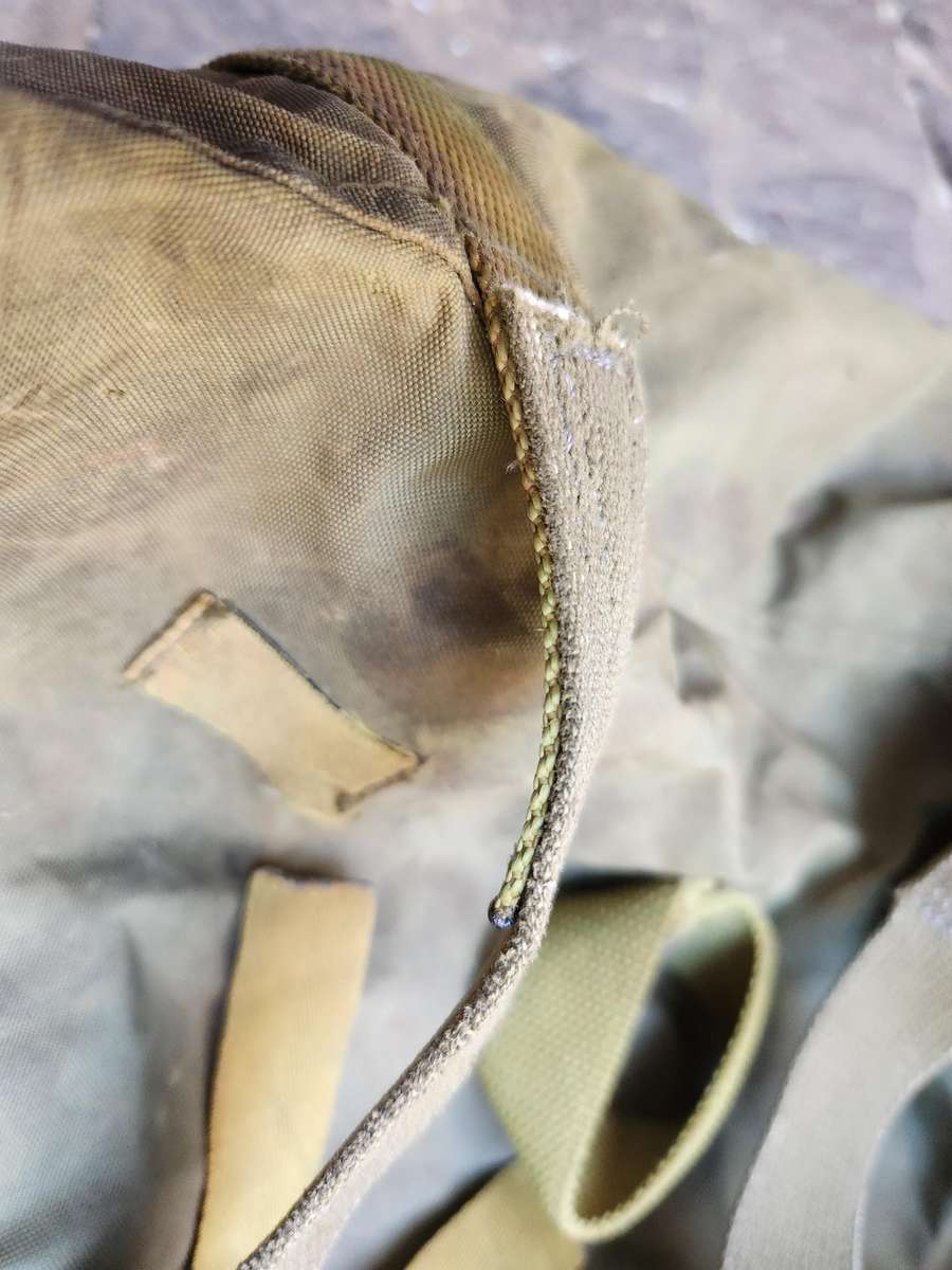 100% original SWA/ Angola period FAPLA issue small olive green backpack - field repaired/ modified