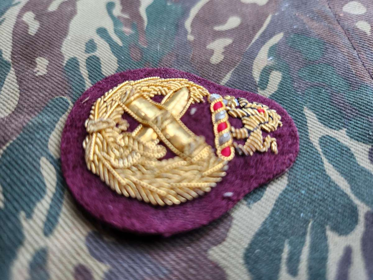 new & unused 100% original period SADF era SAMS female GENERALs sidecap/beret bullion badge
