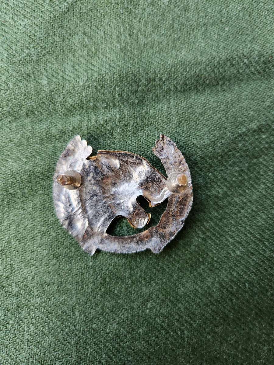scarce used condition 100% original SADF era Midland Commando bi-metal beret badge both rear screw