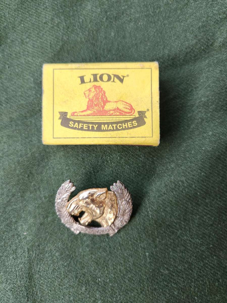 scarce used condition 100% original SADF era Midland Commando bi-metal beret badge both rear screw