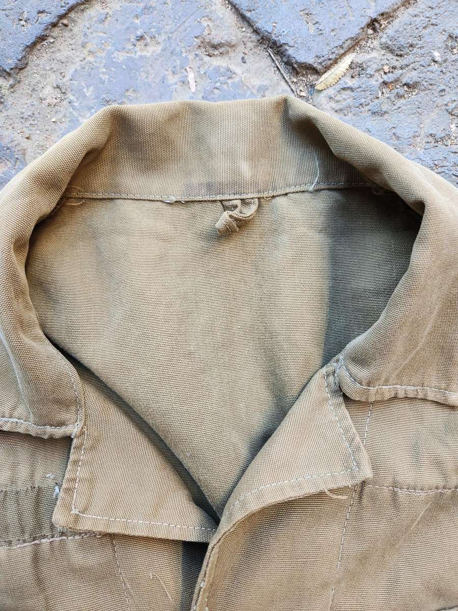 clean used condition SADF era SA army issue early type (slanted top pockets) nutria bush-jacket