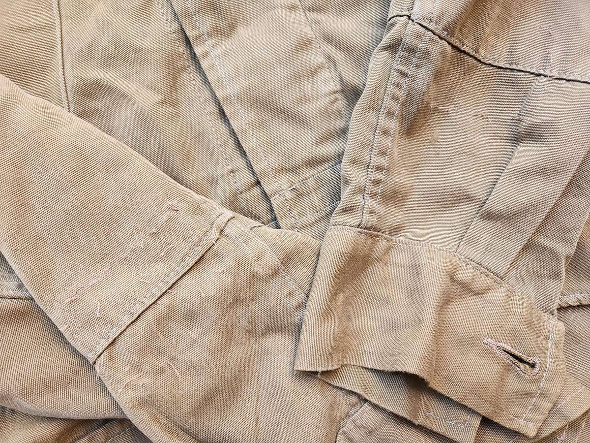 clean used condition SADF era SA army issue early type (slanted top pockets) nutria bush-jacket