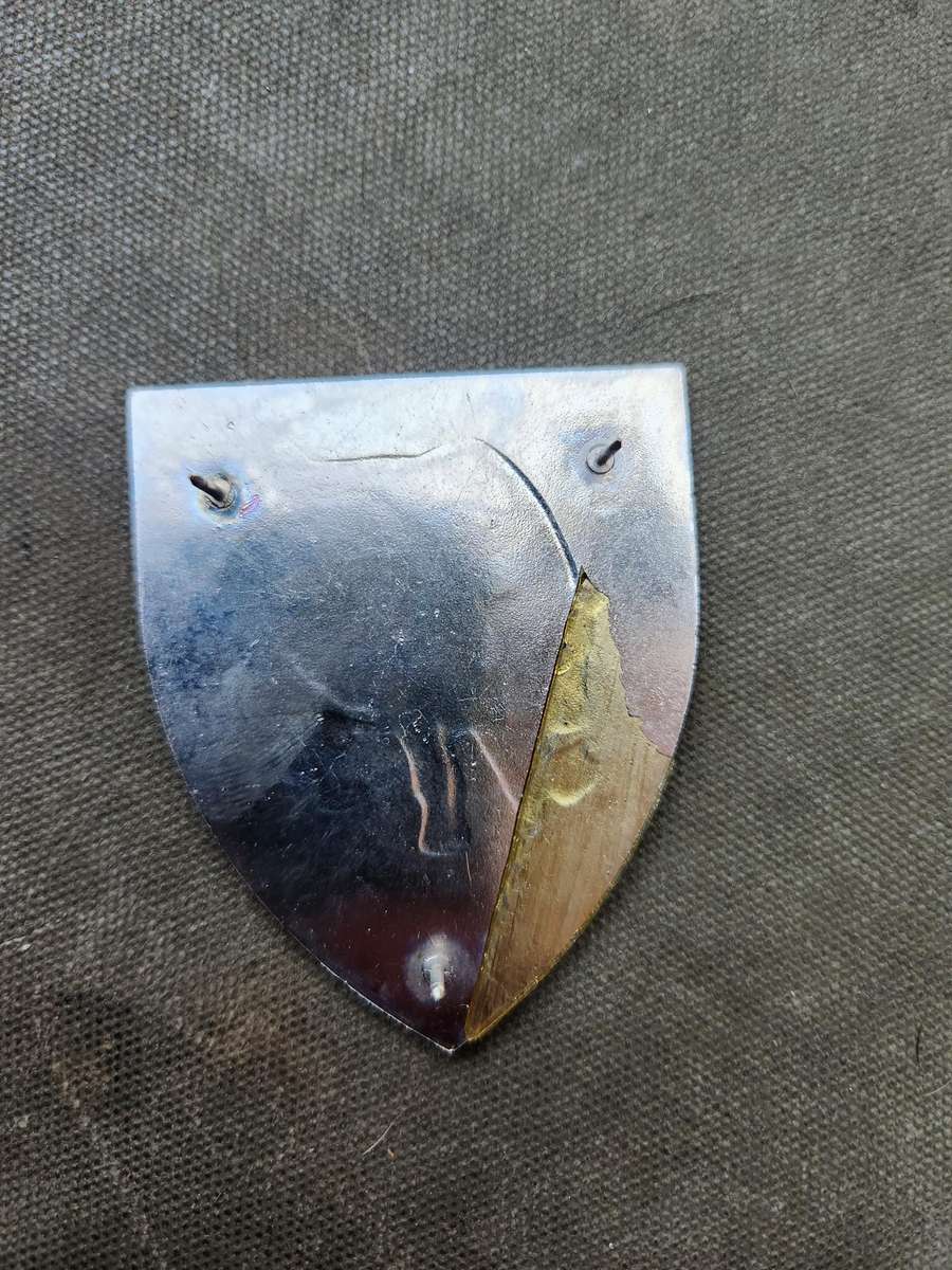 very scarce SADF era SA Army 3 Armoured Pers Carrier Sqn tunic flash (left) with all 3 rear pins