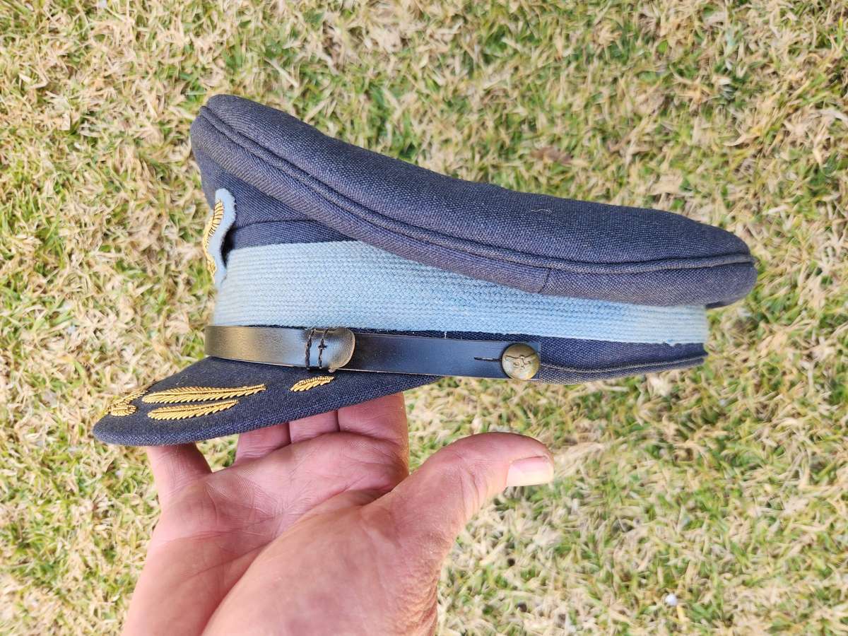 clean used 100% original SADF era SWA/Angola bushwar period SAAF senior officers peak cap large size