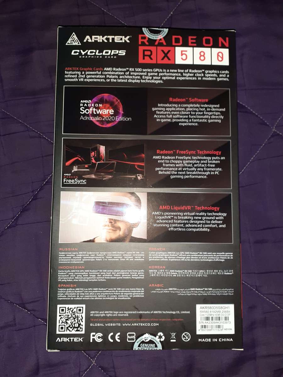 ARKTEK Radeon RX 580 8GB GDDR5 256-bit