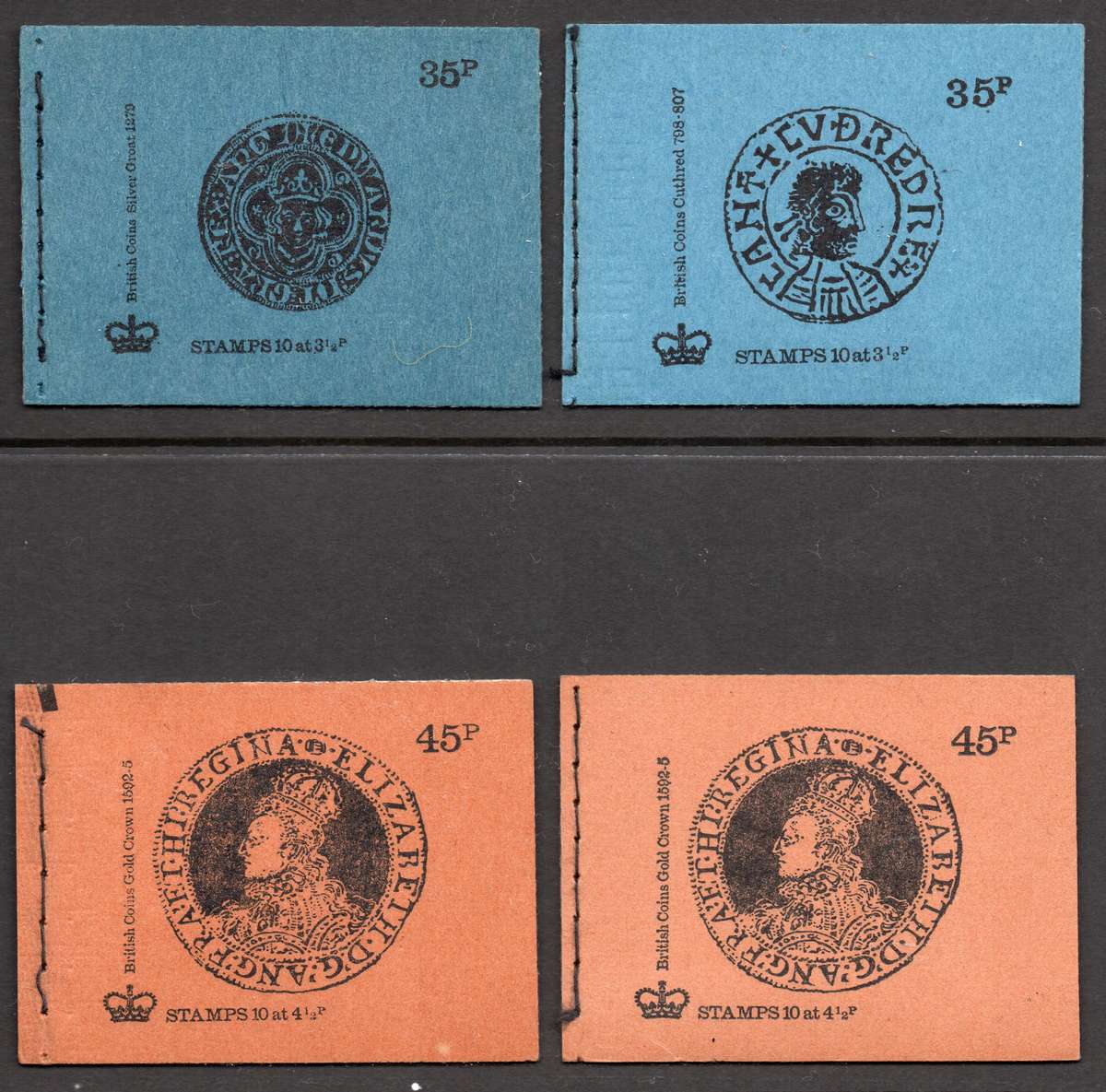 GREAT BRITAIN 1973-4 : BRITISH COIN SERIES BOOKLETS X 4 - SEE SCANS