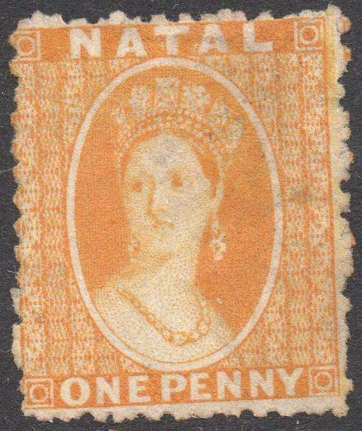 NATAL 1863-5 1d YELLOW - FISCAL STAMP - MM - SEE SCANS