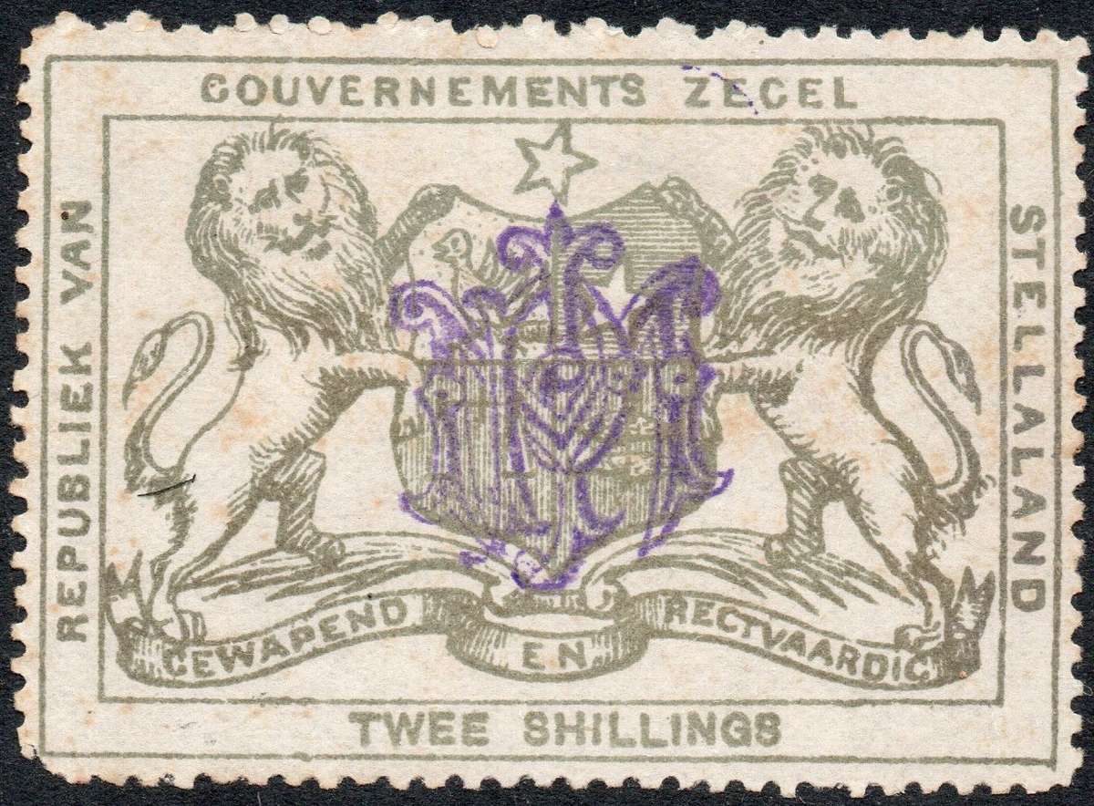STELLALAND 1884 2/- GREY WITH ''JPM'' MONOGRAM - MM - SEE SCANS