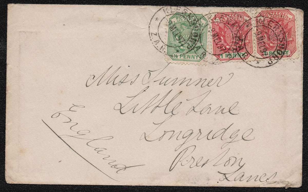 TRANSVAAL (ZAR) SEPTEMBER 1897 COVER KLERKSDORP TO ENGLAND - SEE SCANS