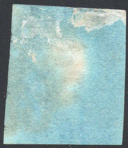 GREAT BRITAIN 1841 SG15 2d DEEP FULL BLUE - IMPERF( WHITE LINES ADDED) WM W2 VFU CV £110+(2017)