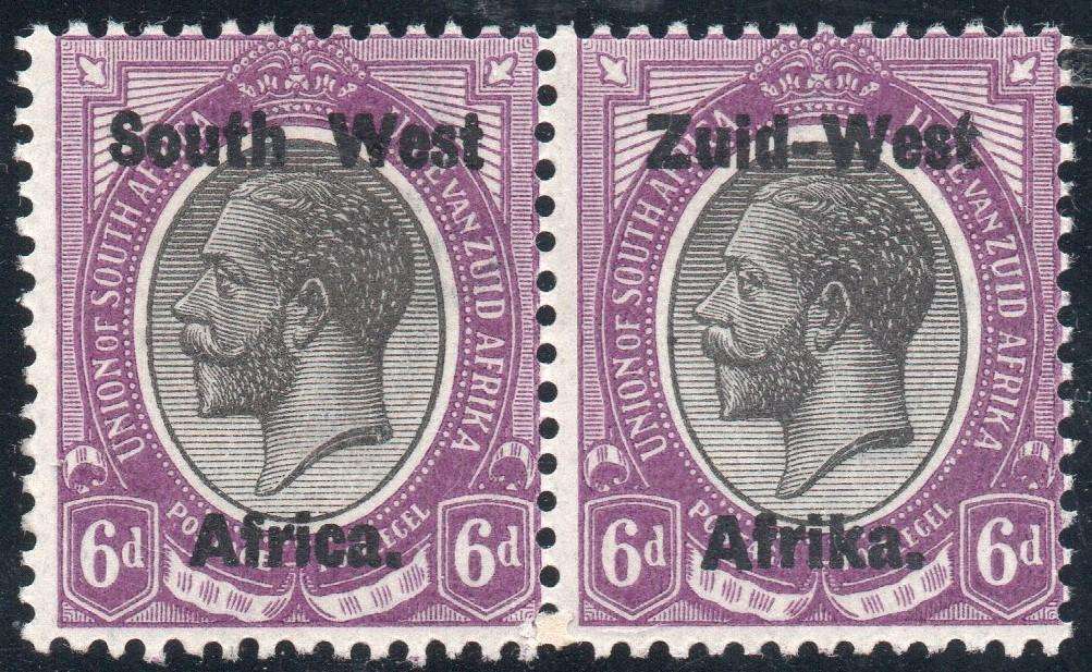 SWA 1923 SACC6 : 6d BLACK & VIOLET - TYPE I - LMM CV R300